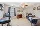 Bright bedroom with a ceiling fan, desk, dresser, and bed perfect for relaxation at 764 Port Dr, Avon, IN 46123