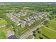 Aerial shot of a well-planned community with ponds, lush greenery, and a variety of home styles at 9656 Summerton Dr, Fishers, IN 46037