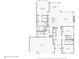 Detailed floor plan of the first floor showcasing the layout of the kitchen, living room, and bedrooms at 9656 Summerton Dr, Fishers, IN 46037