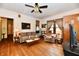 Inviting living room with hardwood floors and ample natural light at 1106 W 4Th St, Anderson, IN 46016