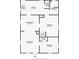 Home floor plan featuring kitchen, dining room, living room, 2 bedrooms, bathroom, and laundry room at 1216 N Ewing St, Indianapolis, IN 46201
