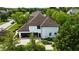 Overhead image of the home showcasing the garage and landscaping at 14020 Brookstone Dr, Carmel, IN 46032