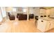 A comfortable living room adjacent to the kitchen with nice countertops and seating at 14020 Brookstone Dr, Carmel, IN 46032