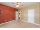 Comfortable bedroom with carpet, ceiling fan, and seamless entryways offers modern, convenient living space at 1589 Belleflower Ct, Avon, IN 46123