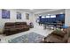 Finished basement featuring a sofa, tv, billiard table and play area at 17359 Wilkes Way, Westfield, IN 46074