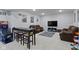 Finished basement featuring a tv, sofas and a play area at 17359 Wilkes Way, Westfield, IN 46074