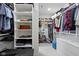 Spacious walk-in closet with custom shelving and ample storage at 17359 Wilkes Way, Westfield, IN 46074