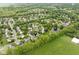 Neighborhood aerial shot showcasing the home's location with mature trees and pond at 18278 Benton Oak Dr, Noblesville, IN 46062