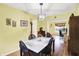 A comfortable dining room with a table set for four and direct access to a well-lit living area at 2623 Senators Way, Indianapolis, IN 46217