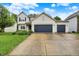 Charming two-story home boasts a well-maintained lawn and attached two-car garage at 2623 Senators Way, Indianapolis, IN 46217