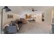 Relaxing living area features a gray sofa, and a large beanbag chair with plenty of space at 2953 Foxborough Dr, Greenwood, IN 46143