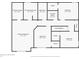 Second floorplan features bedrooms, bathrooms, laundry room and stairs leading down at 3638 Fieldstone Ln, Plainfield, IN 46168