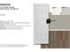 Interior door features riverside panels, matte black hardware, cayman style wool carpet, and swirling smoke wall paint at 412 Elite St # 2-601, Westfield, IN 46074