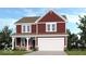 Inviting two-story home featuring white trim, a covered porch, and a spacious two-car garage at 444 Weaver Ln, Pittsboro, IN 46167