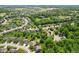 Aerial view of neighborhood, pool and lush greenery at 4681 Shelby Cir, Greenwood, IN 46143