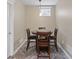 Cozy dining nook with classic wooden table set, perfect for intimate meals at 4681 Shelby Cir, Greenwood, IN 46143