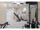 Basement gym featuring modern workout equipment, providing a private fitness space at 4681 Shelby Cir, Greenwood, IN 46143