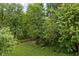 Scenic backyard view featuring a lush landscape with mature trees and a winding creek at 5412 Green Hills Dr, Brownsburg, IN 46112