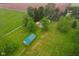 Aerial view featuring an outbuilding plus plenty of land at 6012 S 625 W, Pendleton, IN 46064