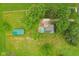 Vast property aerial view, with outbuilding and peaceful setting at 6012 S 625 W, Pendleton, IN 46064