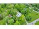 Aerial view showcasing a home and mature trees at 6430 E Southport Rd, Indianapolis, IN 46237