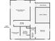Layout of bedrooms, bathrooms and closets with approximate room dimensions at 6430 E Southport Rd, Indianapolis, IN 46237