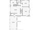 Main Floor Plan showing layout including front porch, foyer, Gathering room, bathroom, kitchen and bedroom at 6430 E Southport Rd, Indianapolis, IN 46237