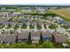 A calm neighborhood with single-Gathering homes in a verdant setting is shown in this aerial image at 918 Cass Dr, Franklin, IN 46131