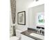 Bathroom featuring a shower with bamboo-themed shower curtain at 9351 Abner St, McCordsville, IN 46055