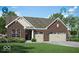 Charming brick home with a well-manicured lawn and a two-car garage at 9351 Abner St, McCordsville, IN 46055