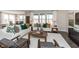 Spacious living room with hardwood floors, comfortable furniture, and large windows providing natural light at 9387 Abner St, McCordsville, IN 46055