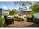 Beautiful backyard with a fire pit and comfortable outdoor seating, perfect for relaxation and entertainment at 949 E Southern Ave, Indianapolis, IN 46203