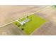 Vast aerial perspective of the property highlighting its secluded location, large yard, and long, winding driveway at 9605 W 100 S, Jamestown, IN 46147