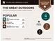 The outdoor report shows that the home is located near parks, a golf course, and a dog park for outdoor recreation at 975 Atir Ln, Greenfield, IN 46140