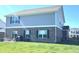 Fenced backyard offers a patio area, perfect for outdoor dining and relaxation on a well-maintained lot at 1056 Bent Branch Ln, Greenwood, IN 46143