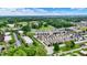 Extensive aerial view showcases a dense residential community nestled amongst abundant trees, blending urban development with natural landscapes at 158 Handley St, Indianapolis, IN 46222