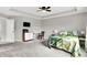 Main bedroom features a work space, comfortable bed, and neutral color scheme for a peaceful atmosphere at 158 Handley St, Indianapolis, IN 46222