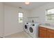 Functional laundry room with washer, dryer, utility sink and a bright, airy feel at 163 Clear Branch Dr, Brownsburg, IN 46112