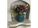 Close-up of elegant floral decor in a decorative vase at 1722 Dawson St, Indianapolis, IN 46203