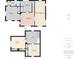 Overall house plan detailing the bedroom, kitchen, living spaces, and floor dimensions at 201 N 11Th St, Elwood, IN 46036