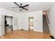 A living room features an open floor plan, hardwood flooring, and natural light at 201 N 11Th St, Elwood, IN 46036