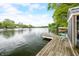 Relaxing dock view featuring a quaint seating area by the water, perfect for enjoying lakeside tranquility at 242 W Warford Dr, , IN 46164