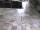 Kitchen counter with tiled counter tops and nice decor and storage at 2628 Newaygo Dr, Indianapolis, IN 46217