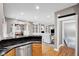 Open concept living space featuring a kitchen, dining area, and a comfortable living room at 2898 Violet W Ct, Columbus, IN 47201