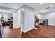 View of the finished basement storage with wood flooring and ample space at 2898 Violet W Ct, Columbus, IN 47201