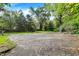 Large driveway with ample parking space surrounded by green trees and a partial view of the home in the distance at 3215 E Edgewood Ave, Indianapolis, IN 46227