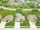 Bird's eye view of a home with a pool, landscaped backyard, and well-maintained surroundings at 3335 Guilford Ln, Plainfield, IN 46168