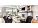 Cozy living room showcasing a fireplace, built-in shelves, and ample natural light at 3335 Guilford Ln, Plainfield, IN 46168