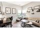 Cozy living room featuring a sofa, chairs, desk, accent tables, and two windows letting in natural light at 3335 Guilford Ln, Plainfield, IN 46168