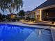A backyard pool with patio and pergola, designed for outdoor relaxation and elegant entertaining at 3335 Guilford Ln, Plainfield, IN 46168